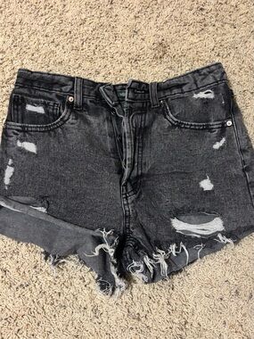 wild fable Black Distressed Denim Cutoff Shorts